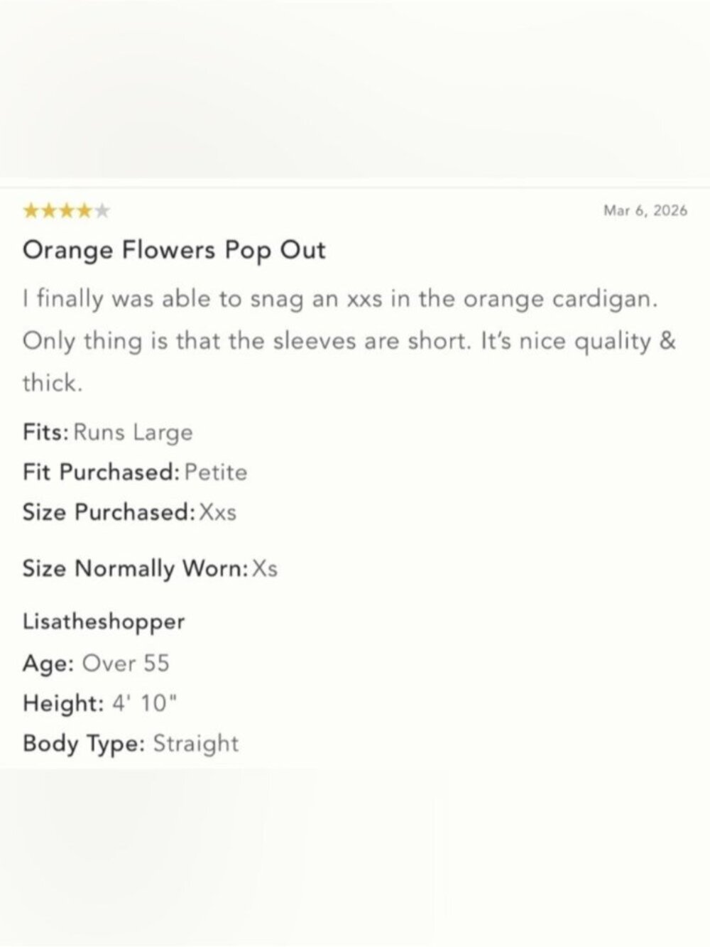 Anthropologie Cream Cardigan with Orange Floral Pattern - Picture 13 of 16